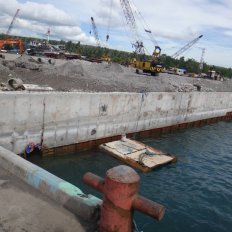 Concreted Retaining Wall